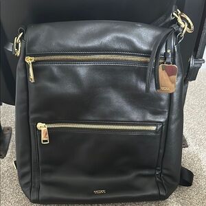 Tumi Black Leather Bag